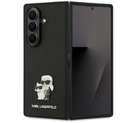 CG MOBILE Karl Lagerfeld - Custodia Saffiano Karl&Choupette Pin per Samsung Galaxy Z Fold7, colore: Nero