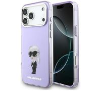 CG MOBILE Karl Lagerfeld IML Aquarell Karl & Choupette & Logo compatibile con custodia MagSafe per iPhone 17 Pro Max (Lila)
