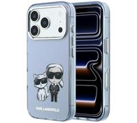 CG MOBILE Karl Lagerfeld IML Karl&Choupette - Custodia compatibile con MagSafe per iPhone 18 Pro Max / 17 Pro Max (azzurro)