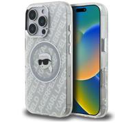 CG MOBILE Karl Lagerfeld IML Karl Head Logo compatibile con MagSafe custodia per iPhone 16 Pro Max (grigio)