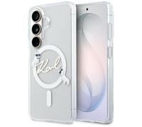 CG MOBILE Karl Lagerfeld IML KC Script compatibile con MagSafe Custodia per Samsung Galaxy S26 Plus, trasparente