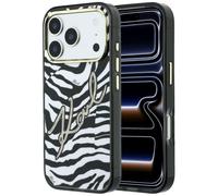 CG MOBILE Karl Lagerfeld IML Zebra Glitter compatibile con MagSafe per iPhone 18 Pro Max / 17 Pro Max (oro)