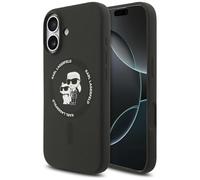CG MOBILE Karl Lagerfeld Karl&Choupette - Anello in silicone compatibile con custodia MagSafe per iPhone 17, colore: Nero