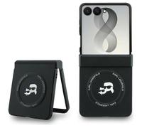 CG MOBILE Karl Lagerfeld Karl & Choupette Pins compatibile con MagSafe custodia per Samsung Galaxy Z Flip8 (nero)