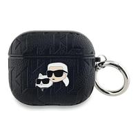 CG Mobile Karl Lagerfeld KLA3PGKCPK - Custodia per AirPods 3, colore: Nero Monogram Karl & Choupette Head