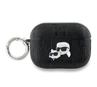 CG Mobile Karl Lagerfeld KLAP2PGKCPK - Custodia per AirPods Pro 2 (2022/2023), colore: Nero Monogram Karl & Choupette Head