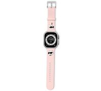 CG MOBILE Karl Lagerfeld KLAWMSLKCNP - Cinturino per Apple Watch 38/40/41 mm, colore: Rosa, Silicone