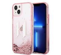 CG MOBILE Karl Lagerfeld KLHCP14SLBKLCP - Custodia rigida per iPhone 14 da 6,1", colore: Rosa/Rosa