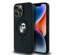 CG MOBILE Karl Lagerfeld KLHMP14LSCMKCRHK - Custodia rigida in silicone per iPhone 14 Pro 6.1", colore: Nero