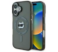 CG MOBILE Karl Lagerfeld KLHMP16MHLSCHK - Custodia rigida per iPhone 16 Plus 6,7", colore: Nero