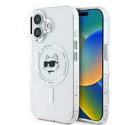 CG MOBILE Karl Lagerfeld KLHMP16SHLSCHH - Custodia rigida per iPhone 16 6,1", colore: Bianco