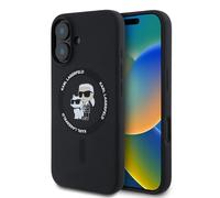 CG Mobile Karl Lagerfeld KLHMP16SSCMKCRHK - Custodia rigida in silicone per iPhone 16 6,1", colore: Nero