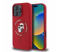 CG Mobile Karl Lagerfeld KLHMP16XSCMKCRHR - Custodia rigida in silicone per iPhone 16 Pro Max 6,9", colore: Rosso