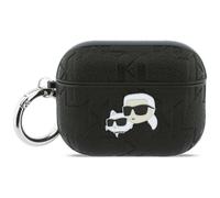 CG Mobile Karl Lagerfeld Monogram Karl & Choupette - Custodia per AirPods Pro 3, colore: Nero
