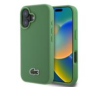CG MOBILE Lacoste - Cover per iPhone 16, con ricamo, colore: Verde