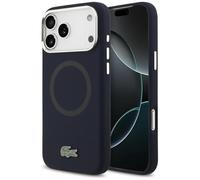 CG MOBILE Lacoste - Custodia per iPhone 17 Pro Max [compatibile con MagSafe], in silicone con logo in metallo, antiurto, protezione contro le cadute, sottile e resistente, protezione porte, colore