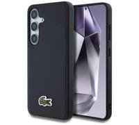 CG MOBILE Lacoste Iconic Petit Pique Woven Logo Compatibile MagSafe Custodia per Samsung Galaxy S25 (Blu Navy Blu)