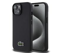 CG MOBILE Lacoste LCHMP15SPVCK - Custodia rigida per iPhone 15/14/13 6.1", colore: Nero