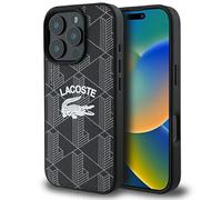 CG MOBILE Lacoste LCHMP16LPIGK - Custodia per iPhone 16 Pro 6.3", con logo vintage Monogram