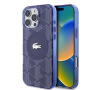 CG MOBILE Lacoste LCHMP16XUBSV - Custodia per iPhone 16 Pro Max 6.9", colore: Blu marino IML Blend Monogram
