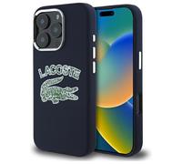 CG MOBILE Lacoste LCHMP16XUCRV - Custodia per iPhone 16 Pro Max 6.9", con logo in silicone cracked