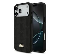 CG MOBILE Lacoste Nomograme Gold Logo compatibile con MagSafe Custodia per iPhone 17 Pro Max (Nero)