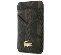 CG MOBILE Lacoste Portafoglio in PVC Misto Compatibile con MagSafe (Marrone)