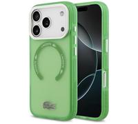 CG MOBILE Lacoste Shockproof Trasparente Frosted Compatibile con MagSafe Custodia per iPhone 17 Pro (Verde)