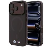 CG MOBILE Logo BMW M IML e modanature in metallo satinato compatibile con MagSafe custodia per iPhone 18 Pro Max / 17 Pro Max (rosso vinaccia)