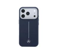 CG MOBILE Mercedes-Benz - Custodia in pelle per iPhone 17 Pro Max, compatibile con MagSafe, blu