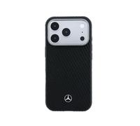 CG MOBILE Mercedes-Benz - Custodia in pelle per iPhone 17 Pro Max, compatibile con MagSafe, protezione completa, nera