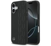 CG MOBILE Mercedes - Custodia in pelle con foglie di alloro compatibile con MagSafe per iPhone 17 (nero)