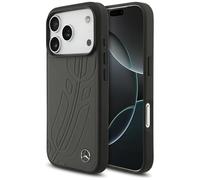 CG MOBILE Mercedes - Custodia in pelle grande alloro, compatibile con MagSafe per iPhone 17 Pro (antracite)