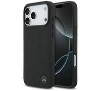 CG MOBILE Mercedes - Custodia in pelle grande alloro compatibile con MagSafe per iPhone 17 Pro Max (nero)