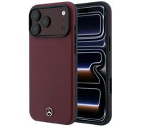 CG MOBILE Mercedes, linea Iconic, in mezza pelle, compatibile con MagSafe, per iPhone 18 Pro Max/17 Pro Max (bordeaux)