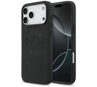 CG MOBILE Mercedes Pelle Vintage Logo Compatibile con MagSafe Custodia per iPhone 17 Pro Max (Nero)
