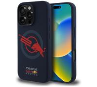 CG MOBILE Red Bull HC Silicone ORBR20 Logo Red Lining Cover per iPhone 16 Pro Max Compatibile con MagSafe Marine
