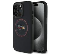 CG MOBILE Red Bull RBHMP14L24PUILVR Custodia per iPhone 14 Pro 6.1", in pelle blu marina, anello rosso, compatibile con MagSafe