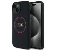 CG MOBILE Red Bull RBHMP14S24PUILVR Custodia per iPhone 14 6.1", in pelle blu marina, anello rosso, compatibile con MagSafe