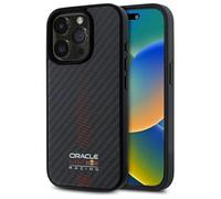 CG MOBILE Red Bull RBHMP15L24CFGSMK - Custodia per iPhone 15 Pro 6.1", in fibra di carbonio, compatibile con MagSafe, colore: Nero
