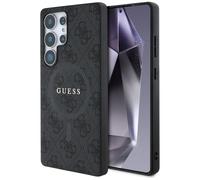 Custodia Cellulare Galaxy S25 Ultra Guess Similpelle Grigio Magsafe Logo Oro