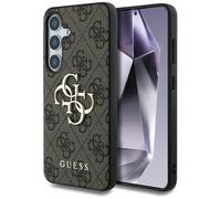 CG MOBILE Sotto licenza Guess Custodia per S25 Plus Marrone Big 4G Logo Classic
