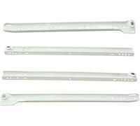 CG94 - Coppia Guide per Cassetti a Rulli 40CM, Portata 25kg | Scorrimento Efficiente | Design Durevole, Bianco