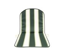 CG94 Cuscino Schienale Basso a Righe, Verde e Bianco, per Sedia da Giardino