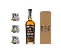 CG94 - Jameson Black Barrel Whiskey Irlandese 700ml con 3 Cialde Lucky Caffè, Confezione Regalo Global Dream