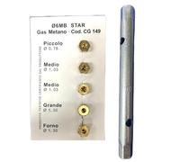 CG94 - Kit 5 Ugelli Gas Metano 6MB + Chiave a Tubo 6x7 | Compatibili con Ari!ston, Ind!esit, Reèx | Per Cucine e Piani Cottura