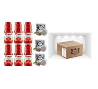CG94 Passata di Pomodoro POMÌ - 6 bottiglie da 700 gr + 3 Cialde Lucky Caffè in Omaggio