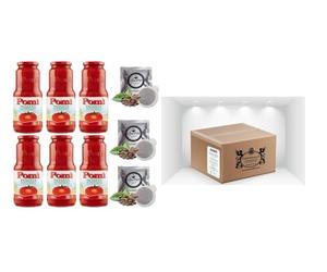 CG94 Passata di Pomodoro POMÌ - 6 bottiglie da 700 gr + 3 Cialde Lucky Caffè in Omaggio