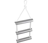 CG94 Scaletta Pieghevole, In Corda Con 3 Gradini In PVC Bianco, Portata 135 kg -Barca Gommone Tender