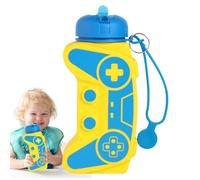 CGACCSD Bottiglie d'acqua pieghevoli per bottiglie pieghevoli da viaggio, bottiglia d'acqua in silicone a forma di maniglia di gioco, tazza d'acqua riutilizzabile tazza da viaggio impermeabile per